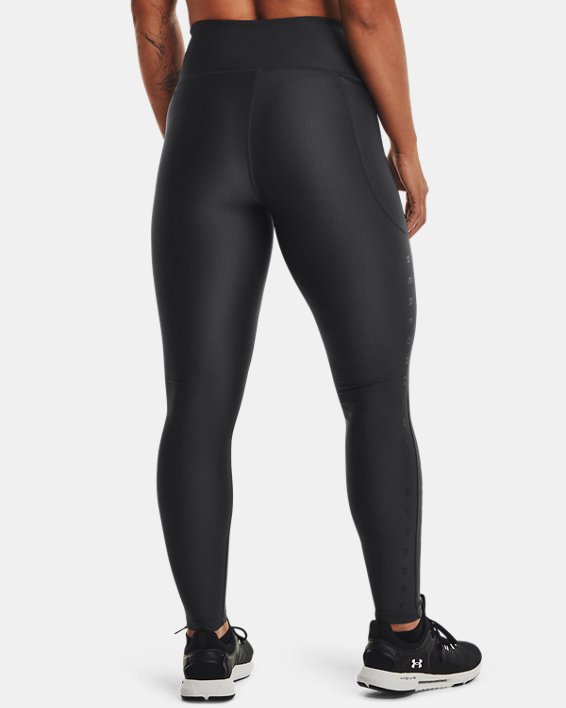 Damen HeatGear® No-Slip Waistband Full-Length-Leggings, Gray, pdpMainDesktop image number 1